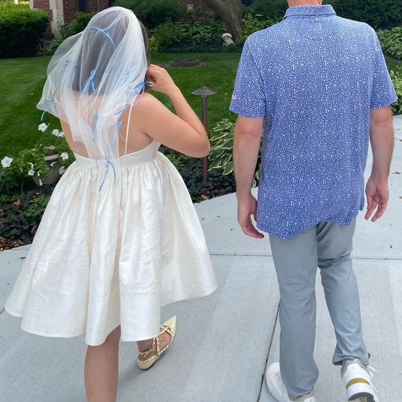 Watters silk dress with bow - Picture 3 of 3